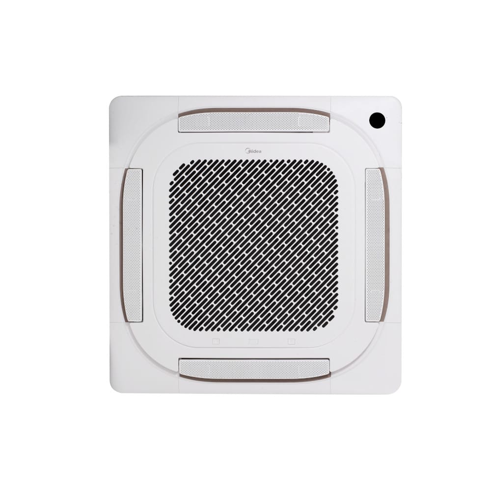Panou Midea BreezeleSS+ Roundflow văzut frontal, cu patru zone perforate pentru dispersia aerului